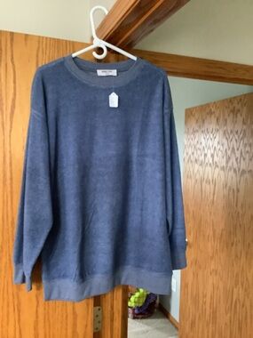 Double Zero Washed Blue Crewneck Sweater